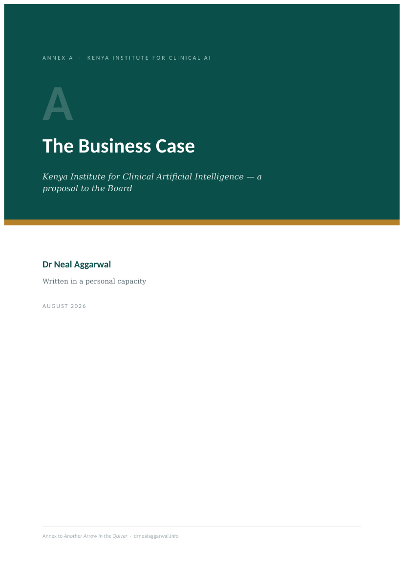 Cover of Annex A — The Business Case