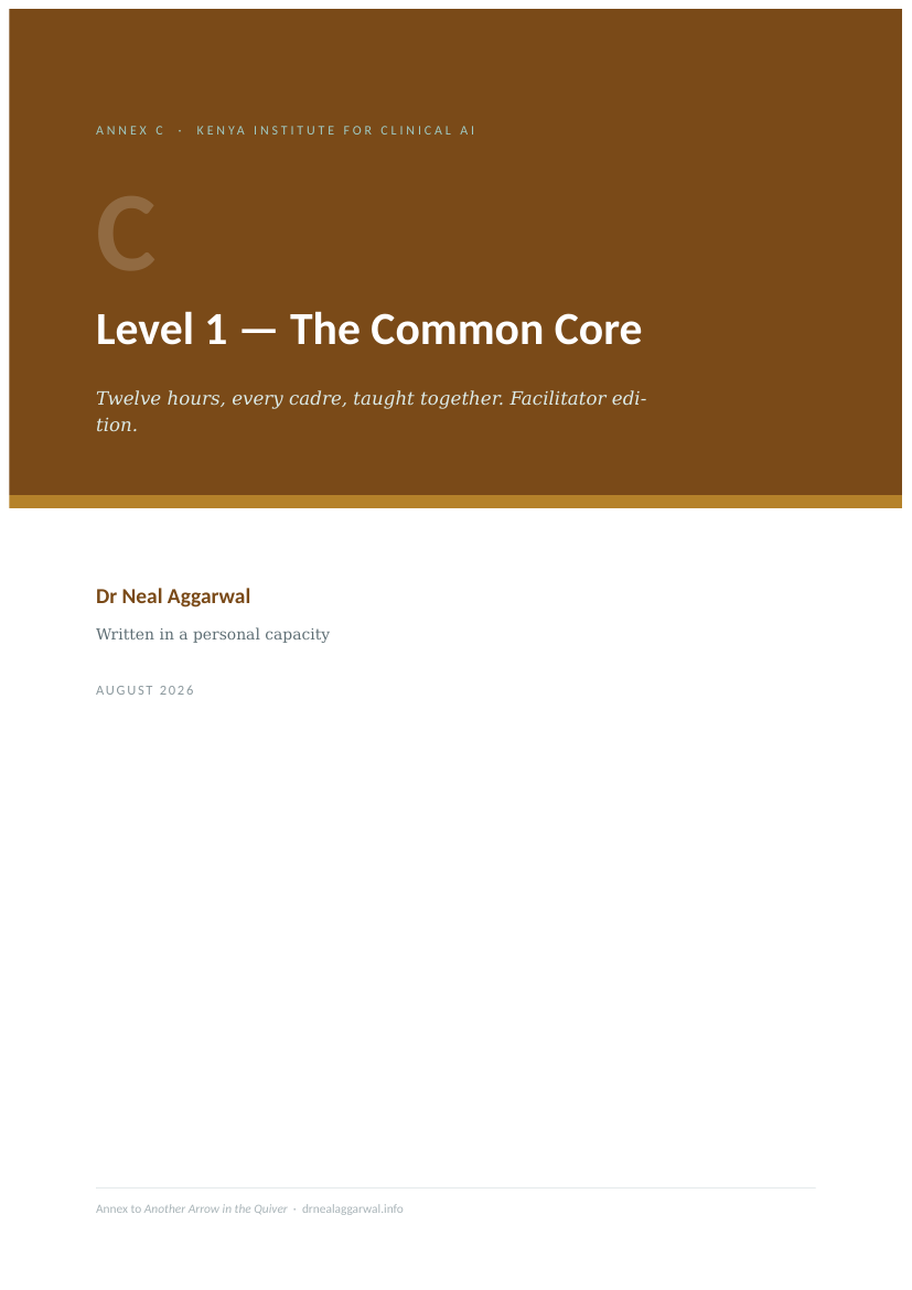 Cover of Annex C — Level 1, The Common Core